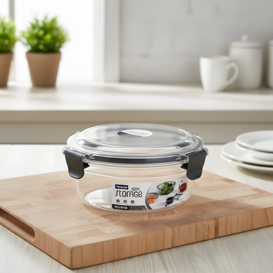 Acrylic Round Tupperware Set - 4 Pcs